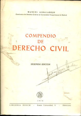 COMPENDIO DE DERECHO CIVIL.