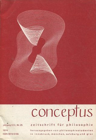 CONCEPTUS. JAHRGANG VIII, Nr. 25.