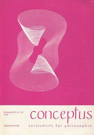 CONCEPTUS. JAHRGANG XXV, Nr.64.