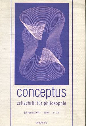 CONCEPTUS ZEITSCHRIFT FUR PHILOSOPHIE. NR. 70.