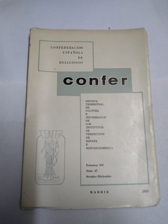 Confer Vol. XII, Núm. 27