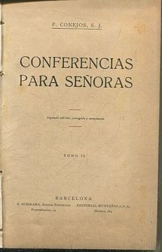 CONFERENCIAS PARA SEÑORAS. TOMO II.