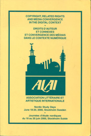 COPYRIGHT, RELATED RIGHTS AND MEDIA CONVERGENCE IN THE DIGITAL CONTEXT/DROITS D'AUTEUR ET CONNEXES ET CONVERGENCE DES MEDIAS DANS LE CONTEXTE NUMERIQUE. NORDIC STUDY DAYS/ JOURNÉES D'ETUDE NORDIQUES.