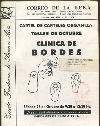 CORREO DE LA E.F.B.A. CARTEL DE CARTELES ORGANIZA: TALLER DE OCTUBRE. CLINICA DE BORDES.