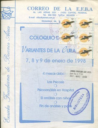 CORREO DE LA E.F.B.A. COLOQUIO DE VERANO. VARIANTES DE LA CURA 7, 8 y 9 DE ENERO DE 1998.