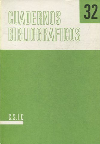 CUADERNOS BIBLIOGRÁFICOS.  32.