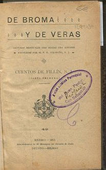 CUENTOS DE FILLIN, S.L. SARTA PRIMERA. DE BROMA Y DE VERAS.