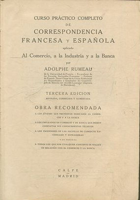 CURSO PRACTICO COMPLETO DE CORRESPONDENCIA FRANCESA Y ESPAÑOLA.