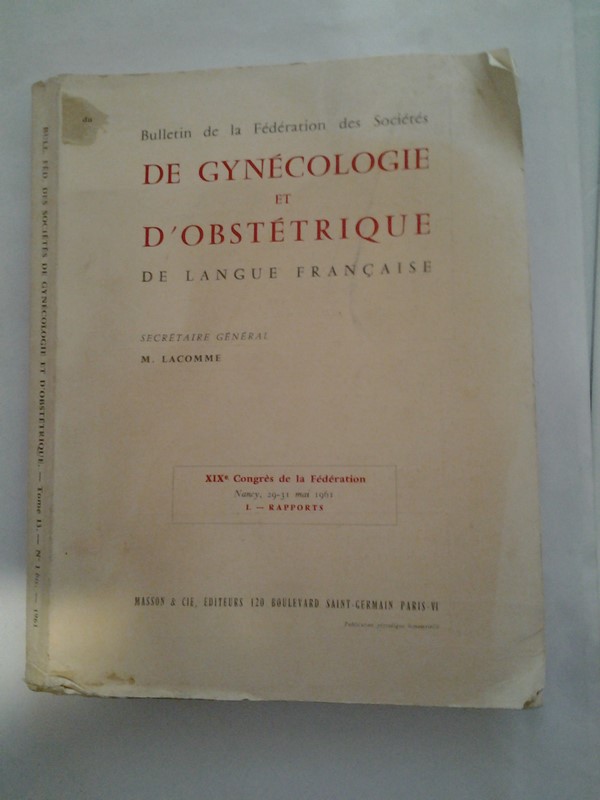 De gynecologie et d'obstetrique