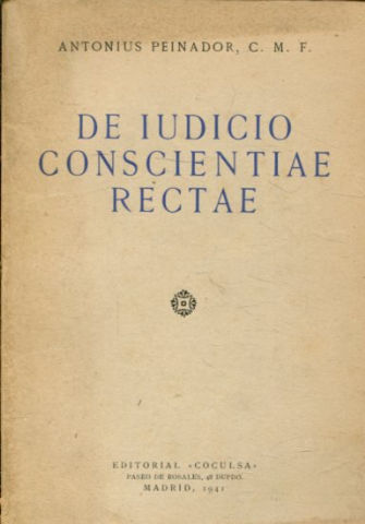 DE IUDICIO CONSCIENTIAE RECTAE.