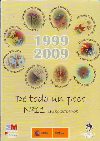 DE TODO UN POCO. Nº 11 CURSO 2008-09 + CD ROM.