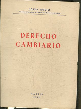 DERECHO CAMBIARIO.