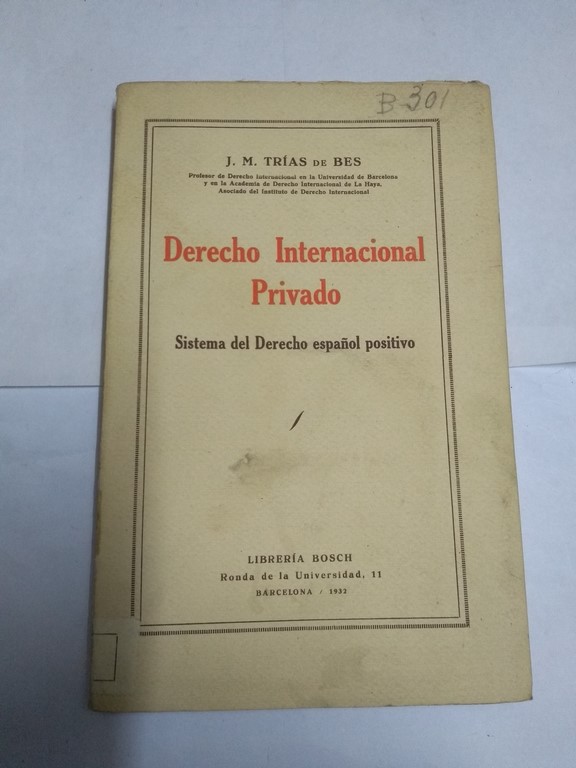 Derecho Internacional Privado