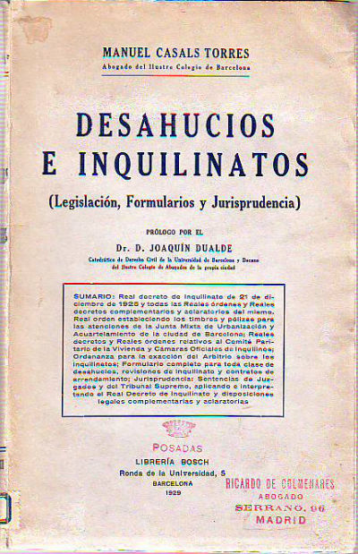 DESHAUCIOS E INQUILINATO.