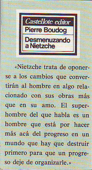 DESMENUZANDO A NIETZSCHE.