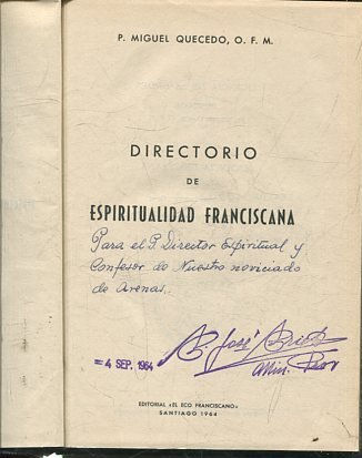 DIRECTORIO DE ESPIRITUALIDAD FRANCISCANA.