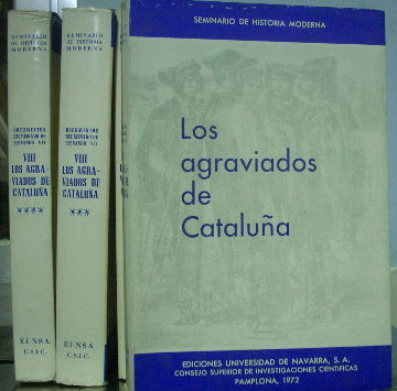 DOCUMENTOS DEL REINADO DE FERNANDO VII. TOMO VIII: LOS AGRAVIADOS DE CATALUÑA. (4 TOMOS).