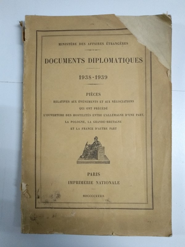 Documents diplomatiques 1938 – 1939