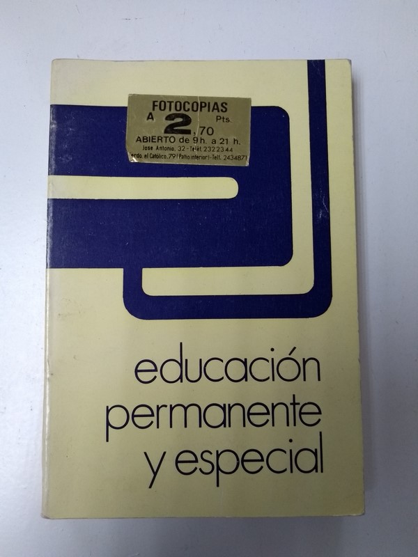 Educacion permanente y especial