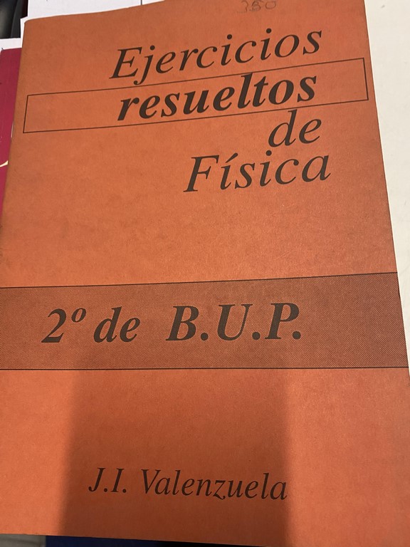 EJERCICIOS RESUELTOS DE FISICA, 2º DE B.U.P.