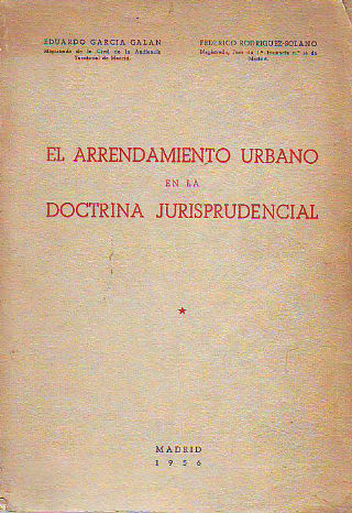 EL ARRENDAMIENTO URBANO EN LA DOCTRINA JURISPRUDENCIAL.