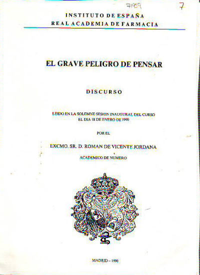 EL GRAVE PELIGRO DE PENSAR.