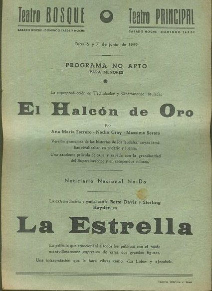 EL HALCON DE ORO / NO-DO / LA ESTRELLA.