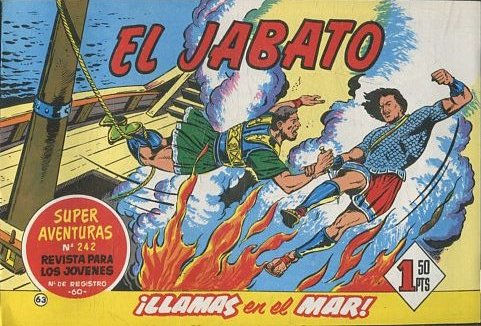 EL JABATO NUMERO 63: LLAMAS EN EL MAR. SUPER AVENTURAS. EDICION FACSIMIL.