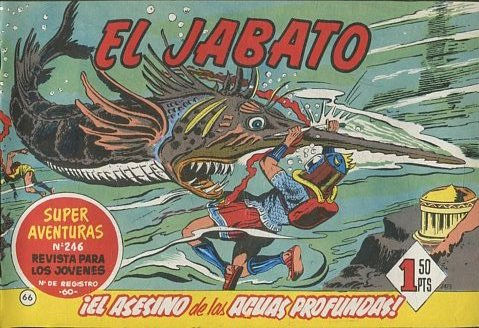 EL JABATO NUMERO 66: EL ASESINO DE LAS AGUAS PROFUNDAS. SUPER AVENTURAS. EDICION FACSIMIL.