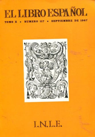 EL LIBRO ESPAÑOL Nº 117. REVISTA MENSUAL DEL INSTITUTO NACIONAL DEL LIBRO ESPAÑOL.