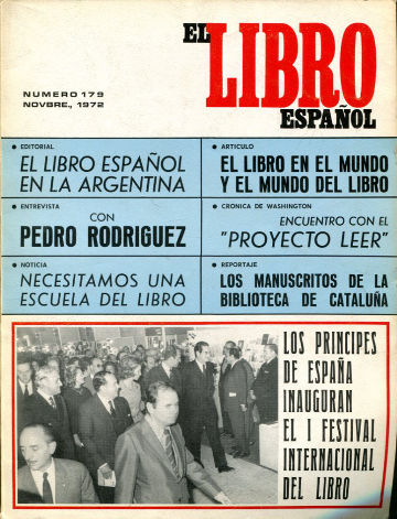 EL LIBRO ESPAÑOL Nº 179. REVISTA MENSUAL DEL INSTITUTO NACIONAL DEL LIBRO ESPAÑOL.