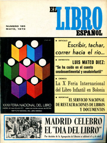 EL LIBRO ESPAÑOL Nº 185. REVISTA MENSUAL DEL INSTITUTO NACIONAL DEL LIBRO ESPAÑOL.