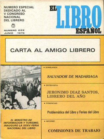 EL LIBRO ESPAÑOL Nº 222. REVISTA MENSUAL DEL INSTITUTO NACIONAL DEL LIBRO ESPAÑOL.