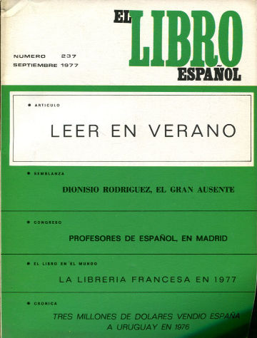 EL LIBRO ESPAÑOL Nº 237. REVISTA MENSUAL DEL INSTITUTO NACIONAL DEL LIBRO ESPAÑOL.