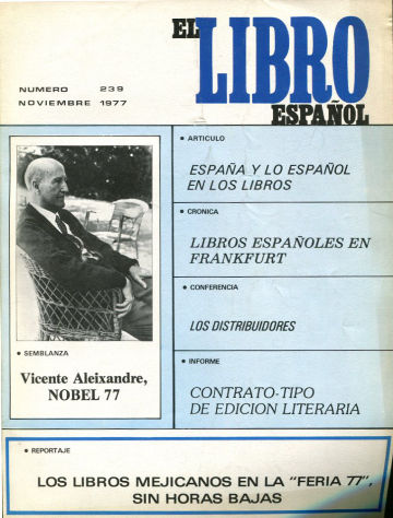 EL LIBRO ESPAÑOL Nº 239. REVISTA MENSUAL DEL INSTITUTO NACIONAL DEL LIBRO ESPAÑOL.