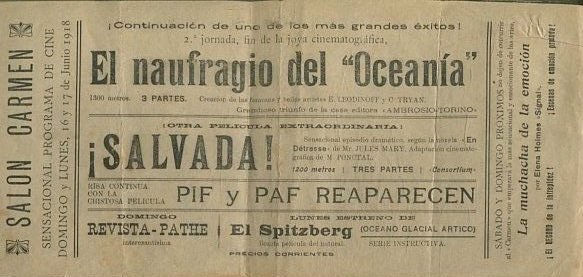 EL NAUFRAGO DE OCEANIA/ SALVADA/ PIF Y PAF REAPARECEN.