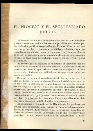 EL PROCESO Y EL SECRETARIADO JUDICIAL.