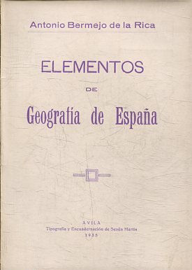 ELEMENTOS DE GEOGRAFIA DE ESPAÑA.