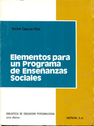 ELEMENTOS PARA UN PROGRAMA DE ENSEÑANZAS SOCIALES.