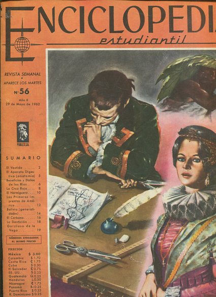 ENCICLOPEDIA ESTUDIANTIL Publicacion Semanal Aparece Los Martes nº 56. AÑO II 29 DE MAYO DE 1962.