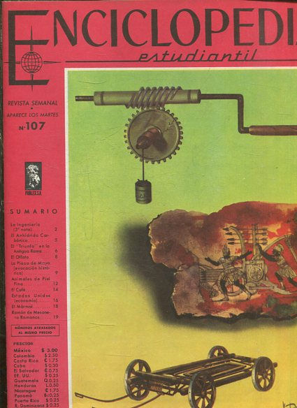 ENCICLOPEDIA ESTUDIANTIL Publicacion Semanal Aparece Los Martes nº 107.