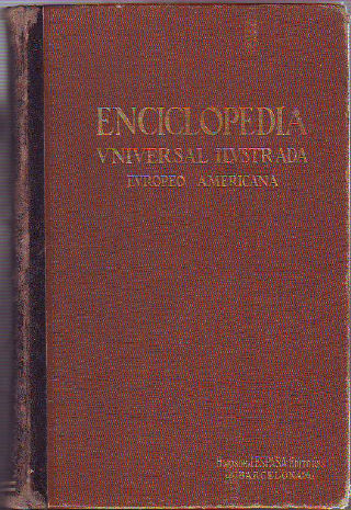 ENCICLOPEDIA UNIVERSAL ILUSTRADA EUROPEO AMERICANA. TOMO 18, 2ª. PARTE.  DIS/ECZ.