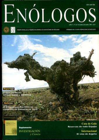 ENOLOGOS. REVISTA OFICIAL DE LA FEDERACION ESPAÑOLA DE ASOCIACIONES DE ENOLOGOS. Nº 26.