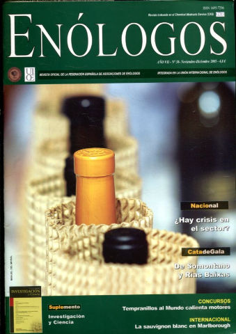 ENOLOGOS. REVISTA OFICIAL DE LA FEDERACION ESPAÑOLA DE ASOCIACIONES DE ENOLOGOS. Nº 38.