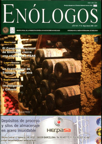 ENOLOGOS. REVISTA OFICIAL DE LA FEDERACION ESPAÑOLA DE ASOCIACIONES DE ENOLOGOS. Nº 41.