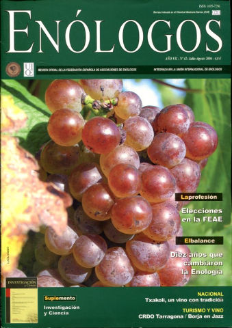 ENOLOGOS. REVISTA OFICIAL DE LA FEDERACION ESPAÑOLA DE ASOCIACIONES DE ENOLOGOS. Nº 42.