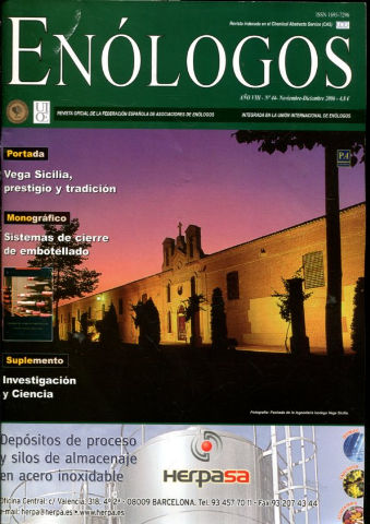 ENOLOGOS. REVISTA OFICIAL DE LA FEDERACION ESPAÑOLA DE ASOCIACIONES DE ENOLOGOS. Nº 44.