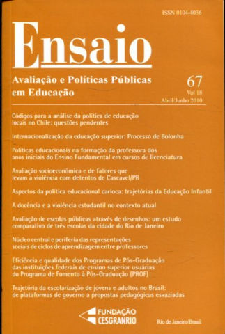 ENSAIO. AVALIAÇAO E POLITICAS PUBLICAS. NUM. 67.