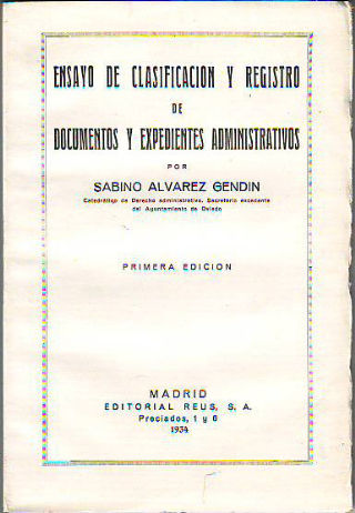 ENSAYO DE CLASIFICACIÓN Y REGISTRO DE DOCUMENTOS Y EXPEDIENTES ADMINISTRATIVOS.