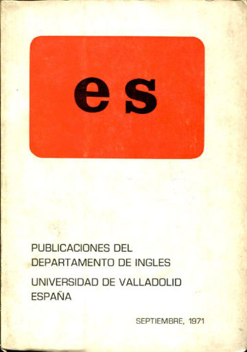 ES. PUBLICACIONES DEL DEPARTAMENTO DE INGLES DE LA UNIVERSIDAD DE VALLADOLID. Nº 1.